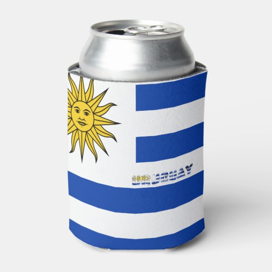 Uruguay-vlag Blikjeskoeler (Blikje Voorkant)