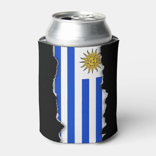 Uruguay-vlag Blikjeskoeler (Blikje Voorkant)