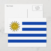 uruguay vlag briefkaart (Voorkant / Achterkant)
