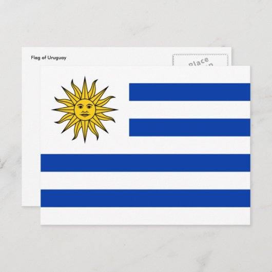 uruguay vlag briefkaart (Voorkant / Achterkant)