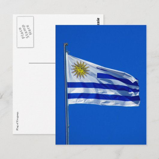 uruguay vlag briefkaart (Voorkant / Achterkant)
