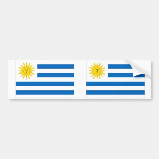 Uruguay-vlag Bumpersticker (Voorkant)