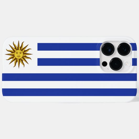 Uruguay-vlag Case-Mate iPhone Case (Achterkant (horizontaal))