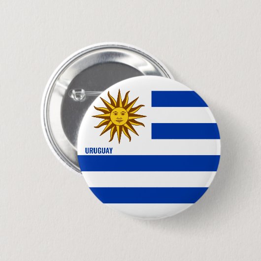Uruguay Vlag Charmante Patriottische Button (Voorkant /achterkant)