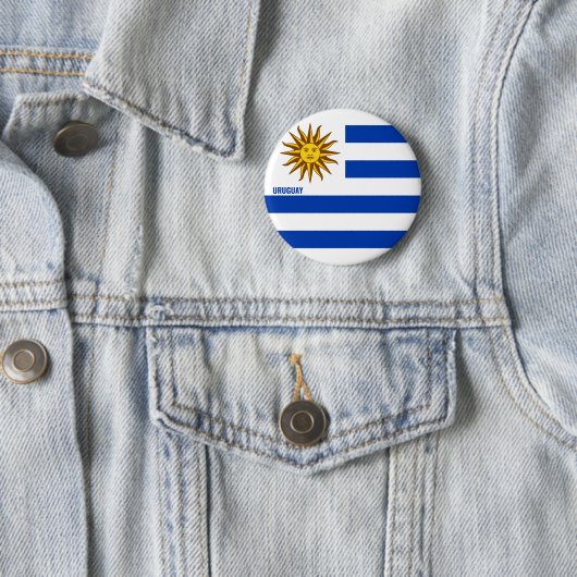Uruguay Vlag Charmante Patriottische Button (In situ)