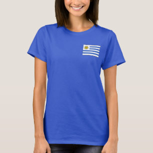 Uruguay Vlag en Kaart dk T-shirt