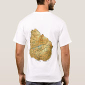 Uruguay-vlag en -kaart T-shirt (Achterkant)