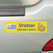 Uruguay Vlag en Landkaart Bumpersticker (Op auto)
