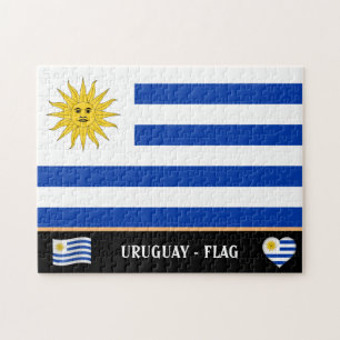 Uruguay-vlag en Uruguay-land / Uruguay Legpuzzel