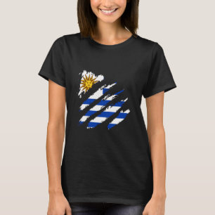 Uruguay Vlag Erfgoed Klauw Uruguayaanse Pride Urug T-shirt