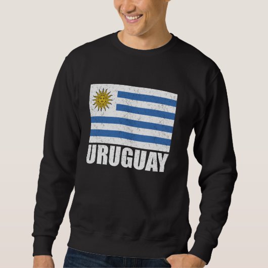 Uruguay Vlag Grunge Souvenir Uruguay Trui (Voorkant)