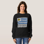 Uruguay Vlag Grunge Souvenir Uruguay Trui (Voorkant volledig)