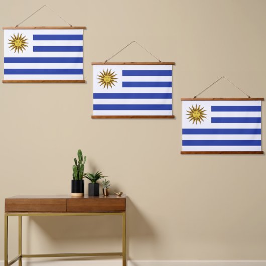 Uruguay-vlag Hangend Wandkleed (Asymmetrisch)