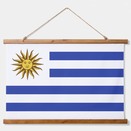 Uruguay-vlag Hangend Wandkleed (Voorkant 3)