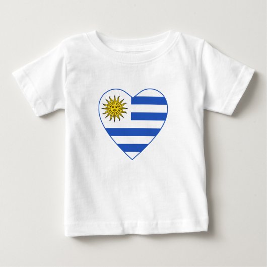 Uruguay-vlag Heart T-Shirt (Voorkant)