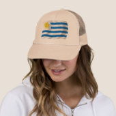 Uruguay Vlag Hoed Trucker Pet (In situ)