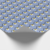 Uruguay-vlag Honingraat — Verpakkingspapier Cadeaupapier (Hoek)