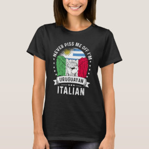 Uruguay Vlag Italië Geteeld Humor Burger Trots T-shirt