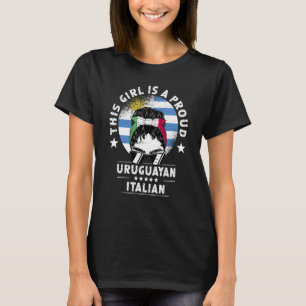 Uruguay Vlag Italië Volwassen Vrouwen Meisje Burge T-shirt