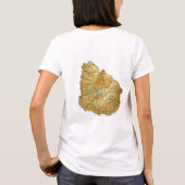 Uruguay Vlag + Kaart + Tekst T-shirt (Achterkant)