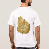 Uruguay Vlag + Kaart + Tekst T-Shirt (Achterkant)