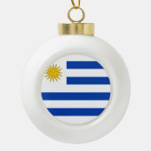 Uruguay-vlag Keramische Bal Ornament (Voorkant)