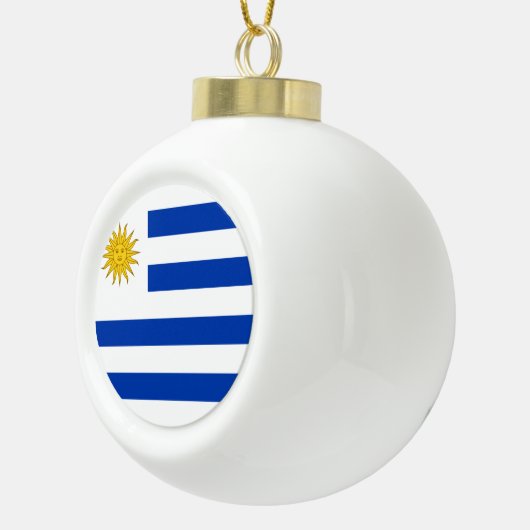 Uruguay-vlag Keramische Bal Ornament (Rechts)