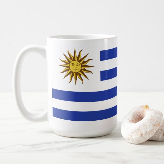 Uruguay-vlag Koffiemok (Met donut)