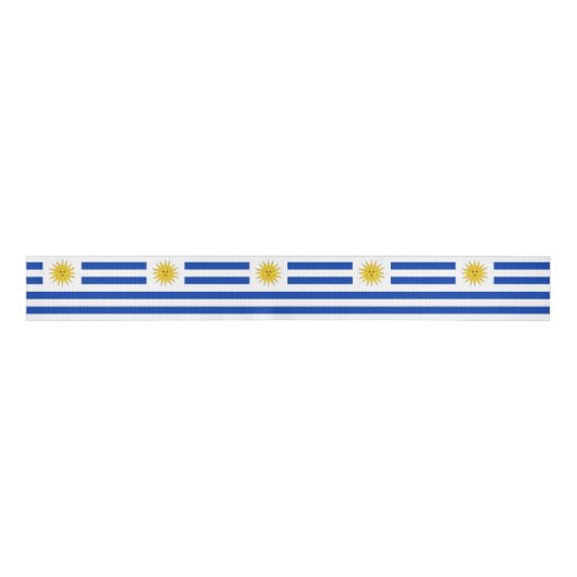 Uruguay Vlag lint, Uruguay patriotten / sport Grosgrain Lint (Voorkant)