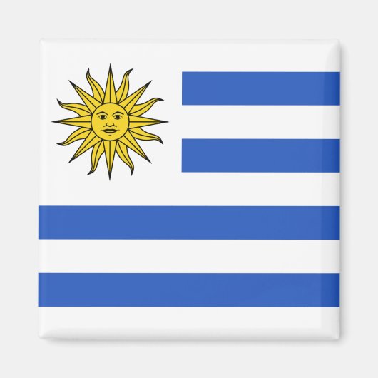 Uruguay-vlag Magnet (Voorkant)