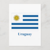 Uruguay-vlag met naam briefkaart (Voorkant)