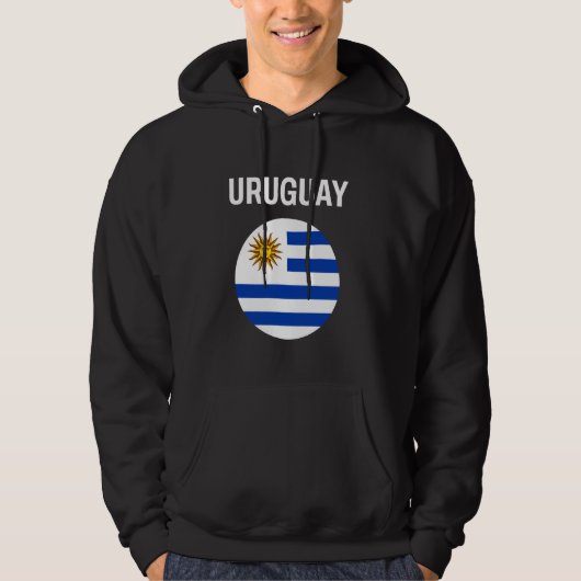 Uruguay Vlag Modern Hoodie (Voorkant)