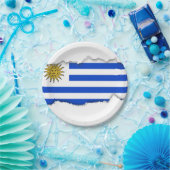 Uruguay-vlag Papieren Bordje (Feest)