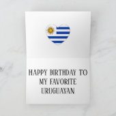 Uruguay-vlag Patriottic Birthday Kaart (Binnen)