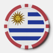 Uruguay-vlag Poker Chips (Voorkant)