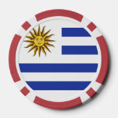 Uruguay-vlag Poker Chips (Achterkant)