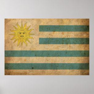 Uruguay-vlag Poster