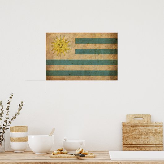  Uruguay-vlag Poster (Keuken)