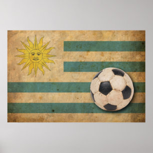 Uruguay-vlag Poster