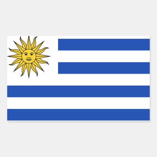 Uruguay-vlag Rechthoekige Sticker (Voorkant)