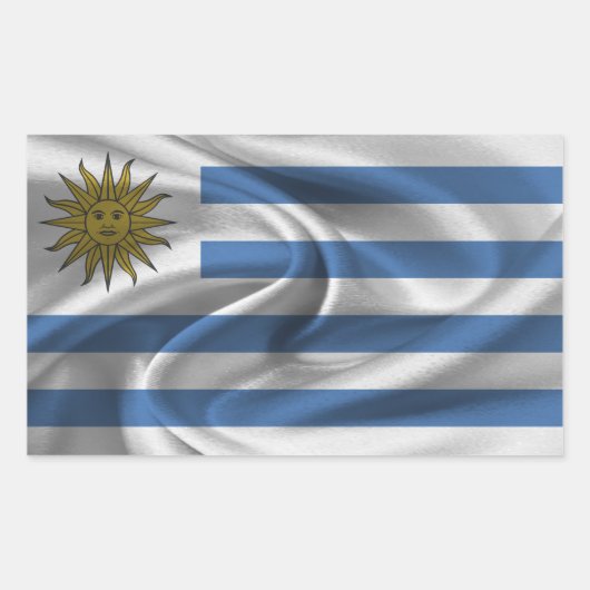 Uruguay-vlag Rechthoekige Sticker (Voorkant)