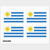 Uruguay-vlag Rechthoekige Sticker (Vel)