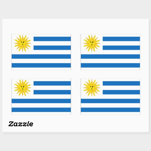 Uruguay-vlag Rechthoekige Sticker (Vel)