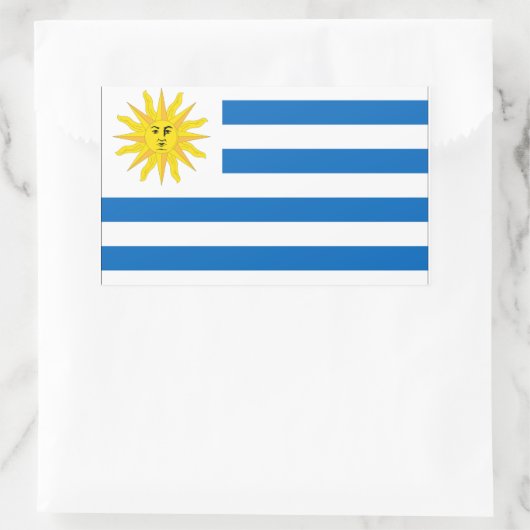Uruguay-vlag Rechthoekige Sticker (Tas)