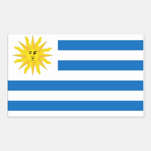Uruguay-vlag Rechthoekige Sticker (Voorkant)
