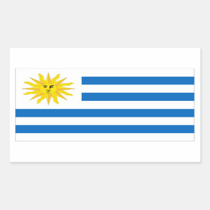 Uruguay-vlag Rechthoekige Sticker