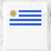 Uruguay-vlag Rechthoekige Sticker (Tas)