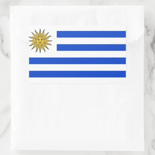 Uruguay-vlag Rechthoekige Sticker (Tas)