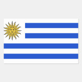 Uruguay-vlag Rechthoekige Sticker (Voorkant)