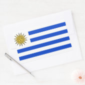 Uruguay-vlag Rechthoekige Sticker (Envelop)